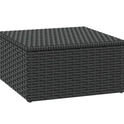 vidaXL Conjunto de muebles de jardín ratán sintético Negro Online