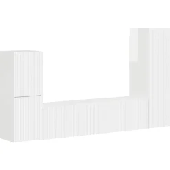 vidaXL Muebles Tv-Conjunto de mueble de TV 4 pcs Madera de ingeniería