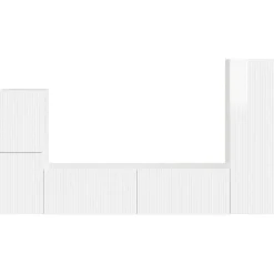 vidaXL Muebles Tv-Conjunto de mueble de TV 4 pcs Madera de ingeniería