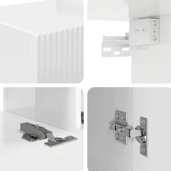 vidaXL Muebles Tv-Conjunto de mueble de TV 4 pcs Madera de ingeniería