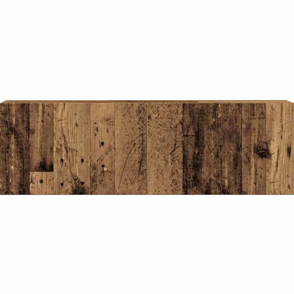 vidaXL Conjunto de mueble de TV 8 piezas montado la pared madera vieja Madera envejecida Outlet