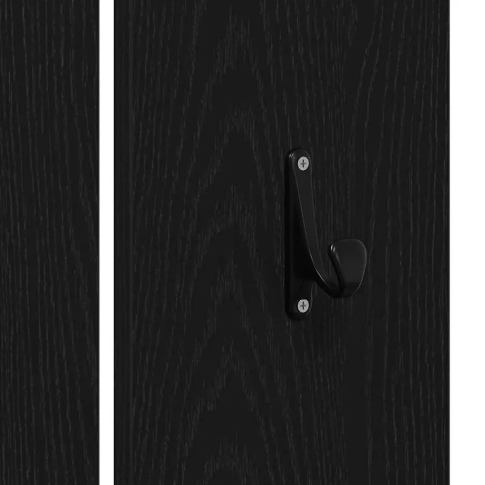 vidaXL Conjunto de muebles de recibidor 5 pcs Madera de ingeniería Roble negro Clearance