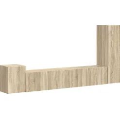 vidaXL Muebles Tv-Conjunto de mueble de TV Montaje en la pared 3 pcs
