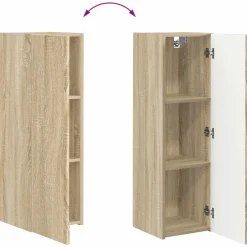 vidaXL Muebles Tv-Conjunto de mueble de TV Montaje en la pared 3 pcs