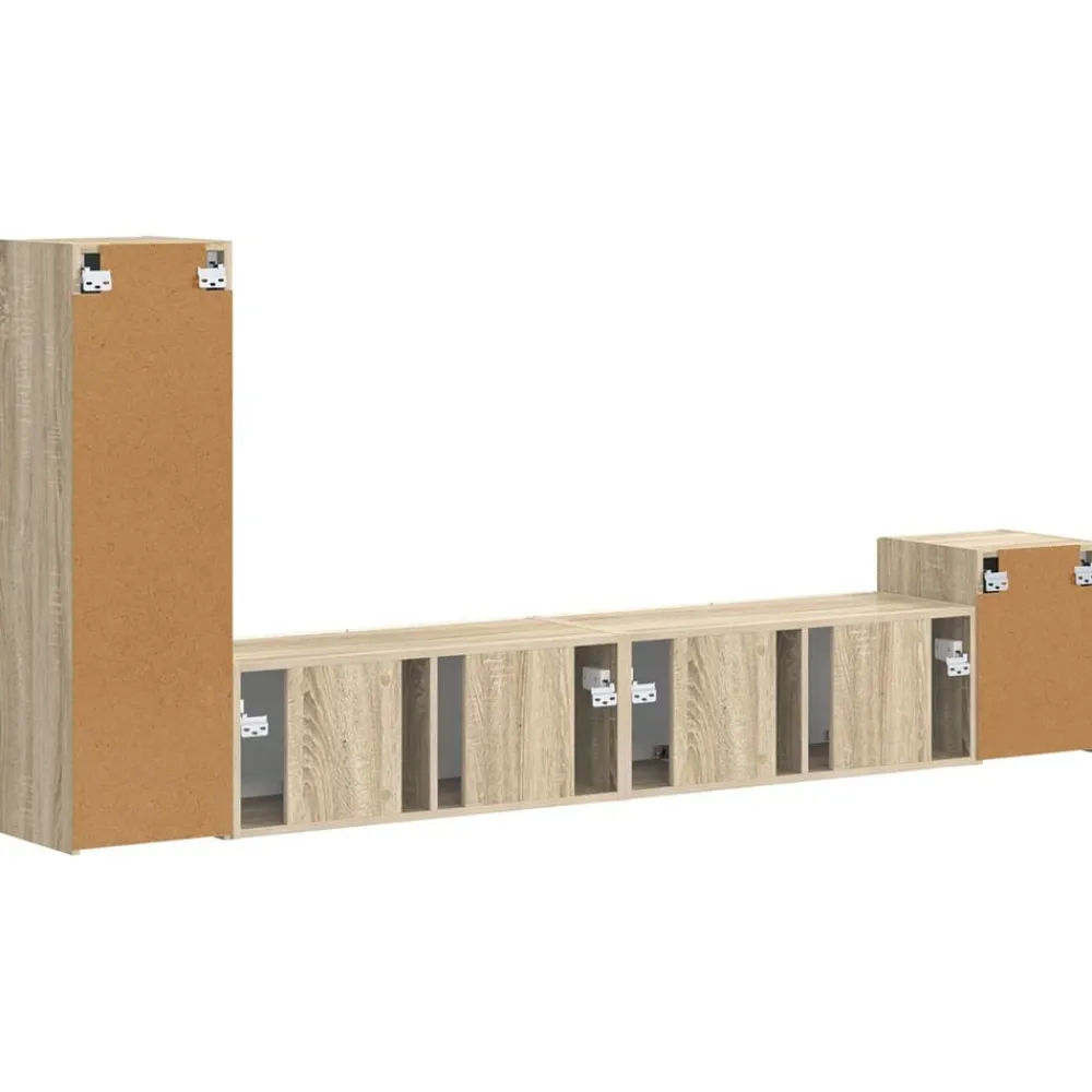 vidaXL Muebles Tv-Conjunto de mueble de TV Montaje en la pared 3 pcs