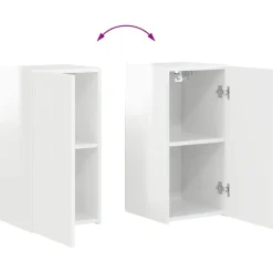 vidaXL Conjunto de mueble de TV 6 pcs Madera de ingeniería brillante