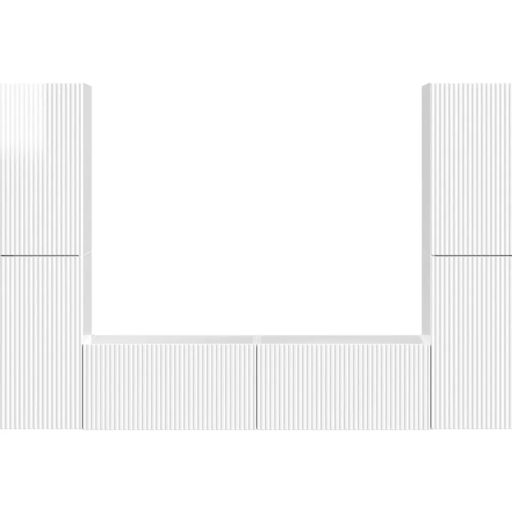 vidaXL Conjunto de mueble de TV 6 pcs Madera de ingeniería brillante