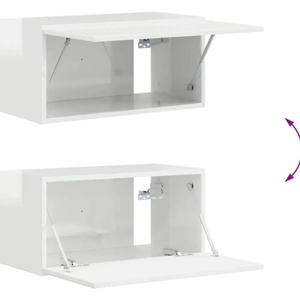 vidaXL Conjunto de mueble de TV 6 pcs Madera de ingeniería brillante