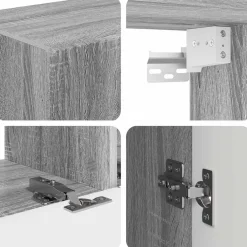vidaXL Muebles Tv-Conjunto de mueble de TV 4 pcs Madera de ingeniería