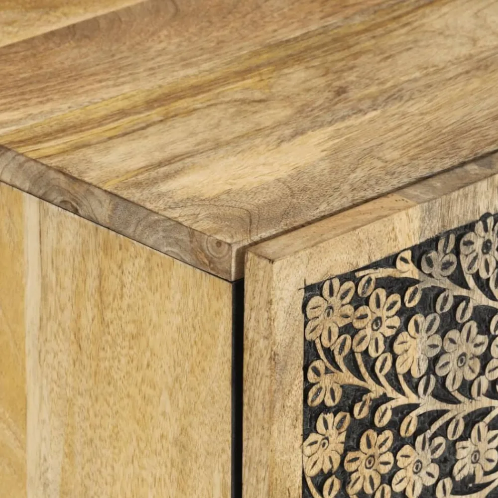 vidaXL Conjunto de muebles de baño 2 piezas madera maciza de mango Discount