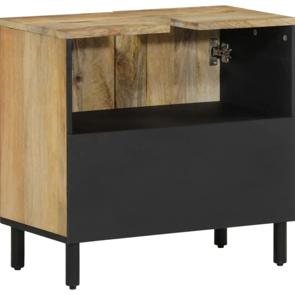 vidaXL Conjunto de muebles de baño 2 piezas madera maciza de mango Discount
