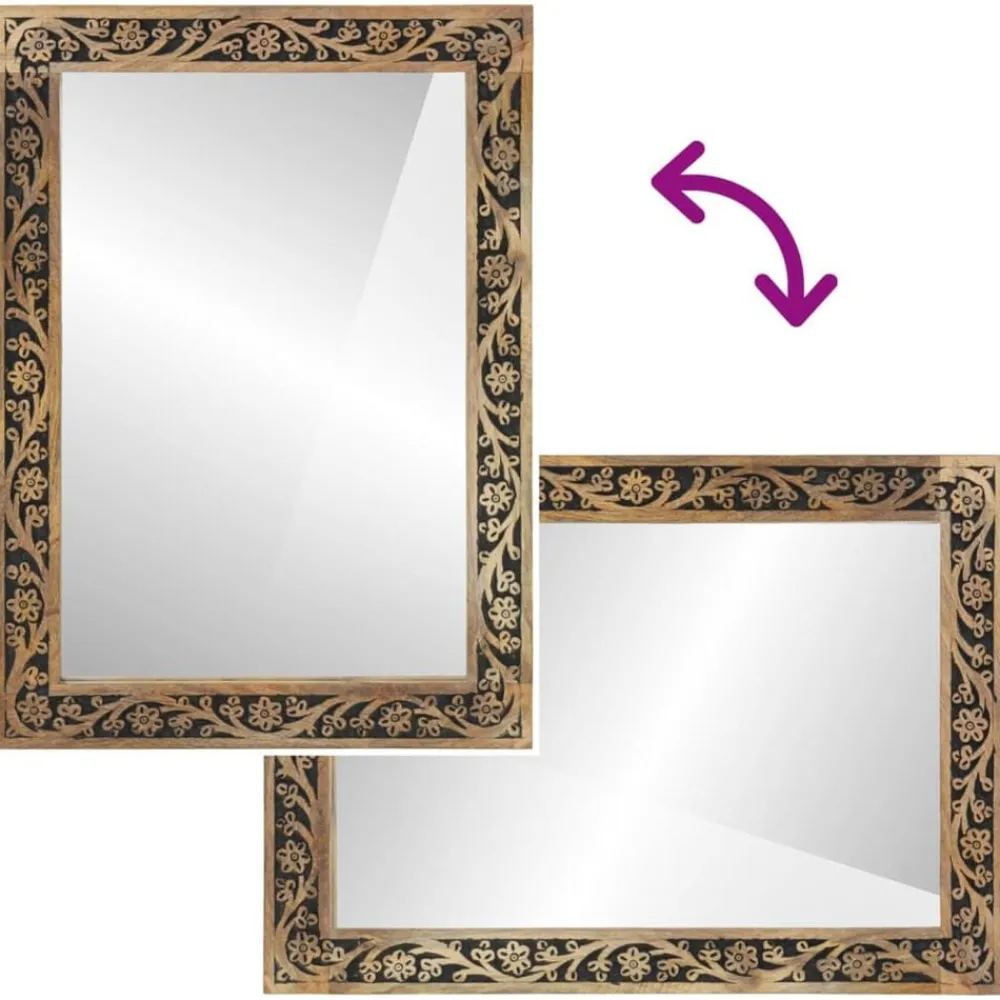 vidaXL Conjunto de muebles de baño 2 piezas madera maciza de mango Discount