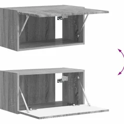 vidaXL Muebles Tv-Conjunto de mueble de TV 4 pcs Gris Concreto