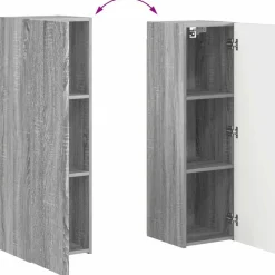 vidaXL Muebles Tv-Conjunto de mueble de TV 4 pcs Madera de ingeniería