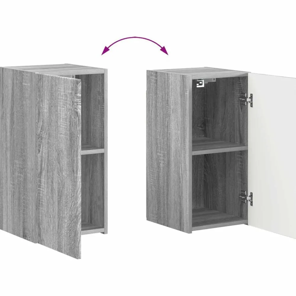 vidaXL Muebles Tv-Conjunto de mueble de TV 4 pcs Madera de ingeniería