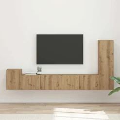 vidaXL Conjunto de mueble de TV 3 pcs Roble artesanal Roble artisan Online