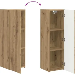 vidaXL Conjunto de mueble de TV 3 pcs Roble artesanal Roble artisan Online