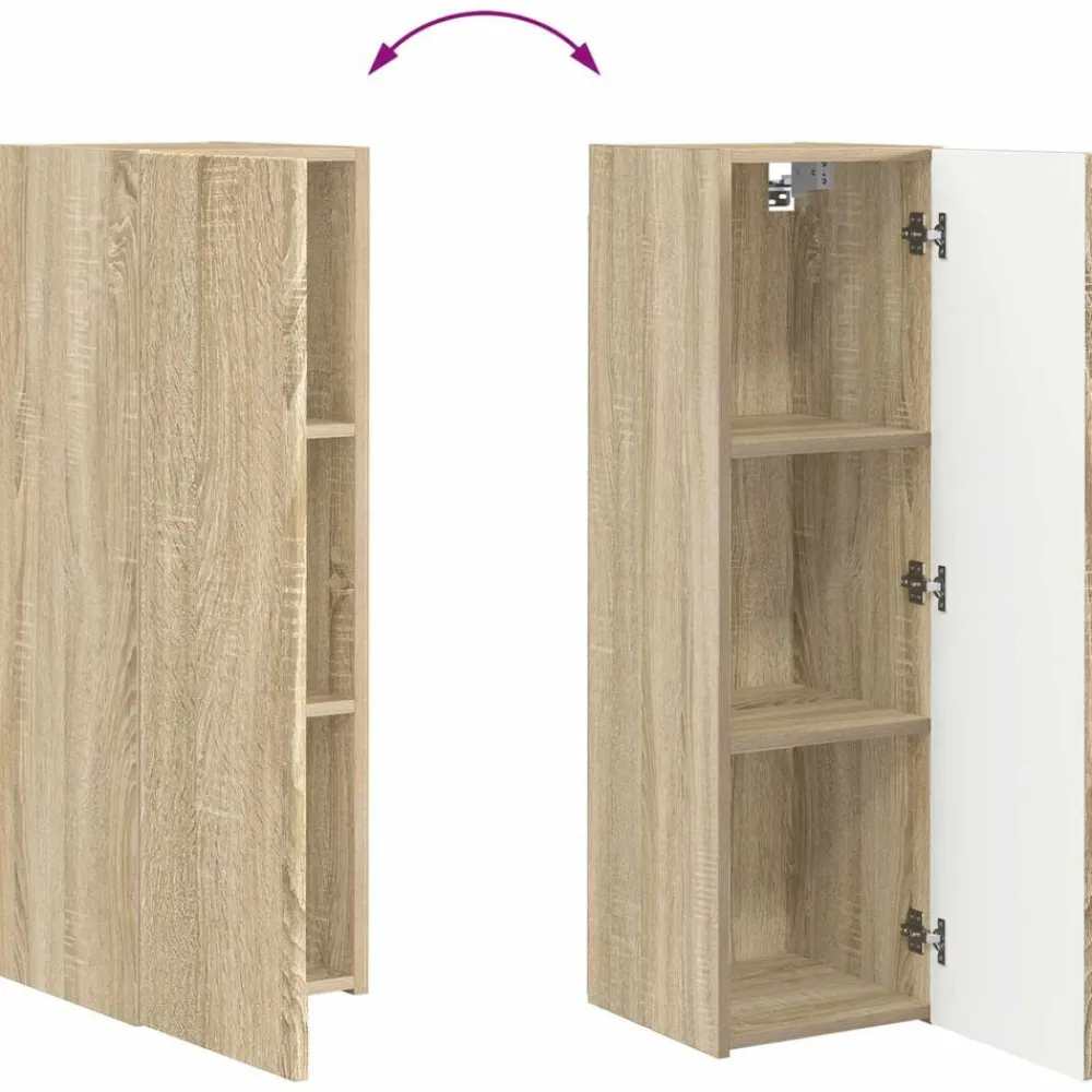 vidaXL Muebles Tv-Conjunto de mueble para TV de pared 4 pcs