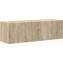 vidaXL Conjunto de mueble de TV Montaje en la pared 5 pcs Roble Sonoma Discount
