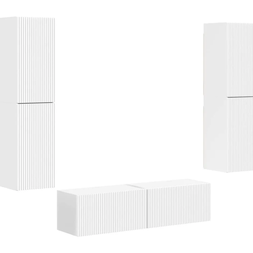 vidaXL Muebles Tv-Conjunto de mueble de TV 6 pcs Madera de ingeniería