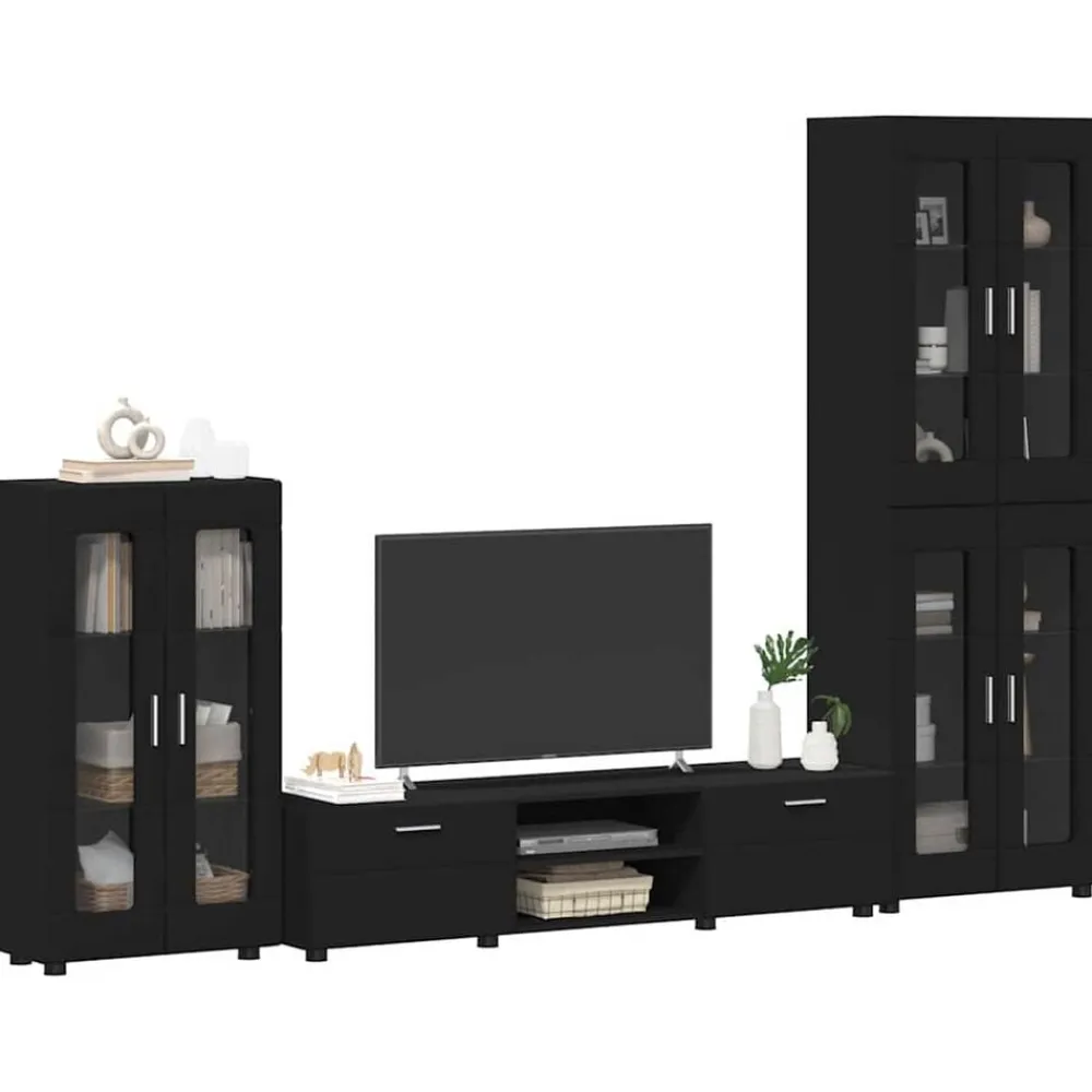 vidaXL Conjuntos De Muebles-Conjunto de mueble de TV FLORIN Madera de ingeniería