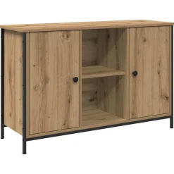 vidaXL Muebles Tv-Conjunto de mueble de TV Roble artesanal 101 x 35 x 65 cm