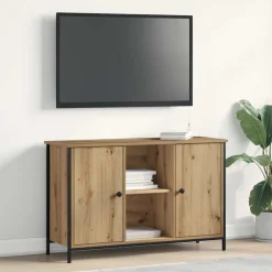 vidaXL Muebles Tv-Conjunto de mueble de TV Roble artesanal 101 x 35 x 65 cm