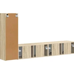 vidaXL Muebles Tv-Conjunto de mueble de TV Montaje en la pared 3 pcs