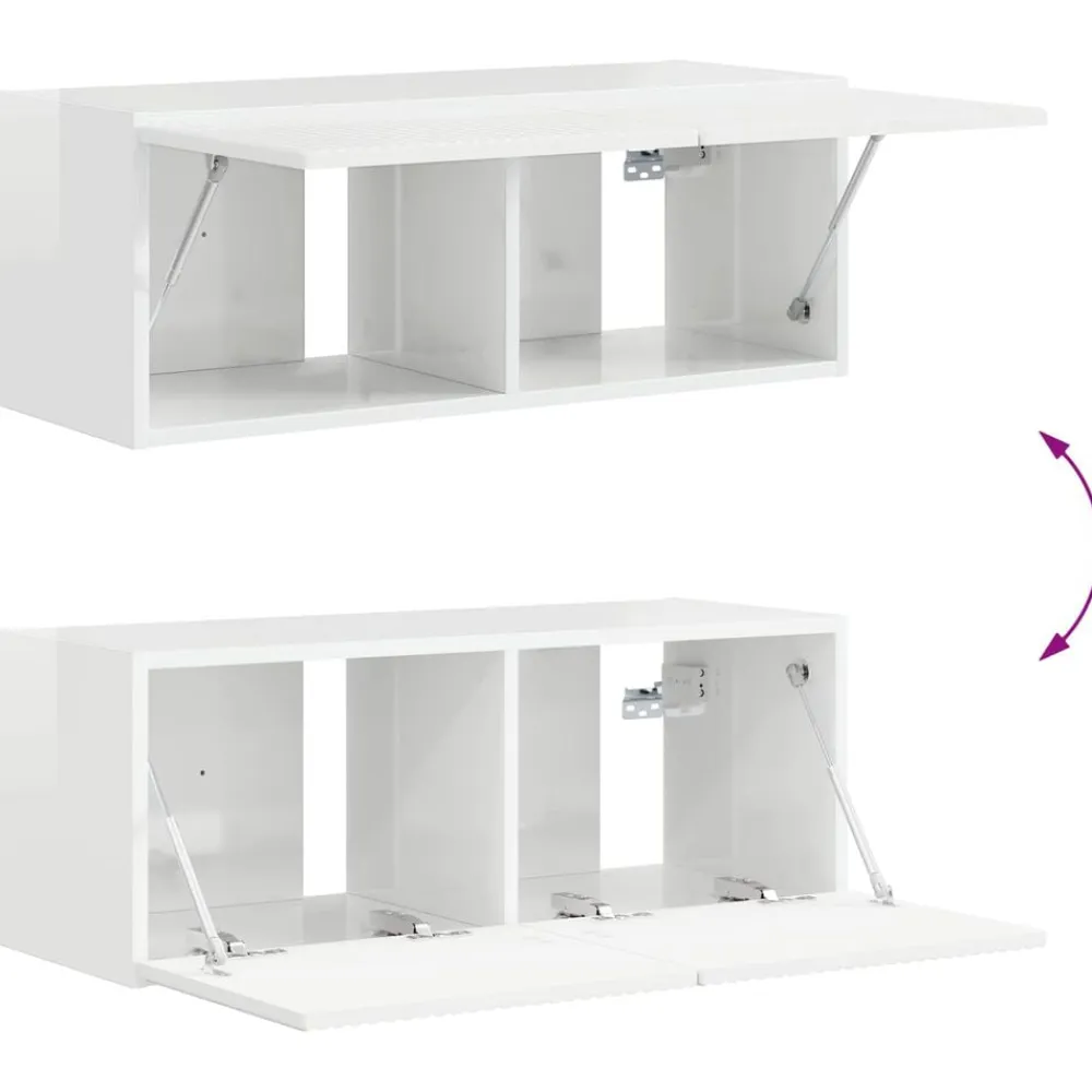 vidaXL Muebles Tv-Conjunto de mueble de TV 4 pcs Madera de ingeniería