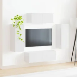 vidaXL Muebles Tv-Conjunto de mueble de TV 4 pcs Madera de ingeniería