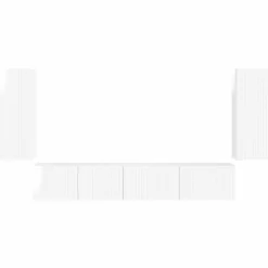 vidaXL Muebles Tv-Conjunto de mueble de TV 4 pcs Madera de ingeniería