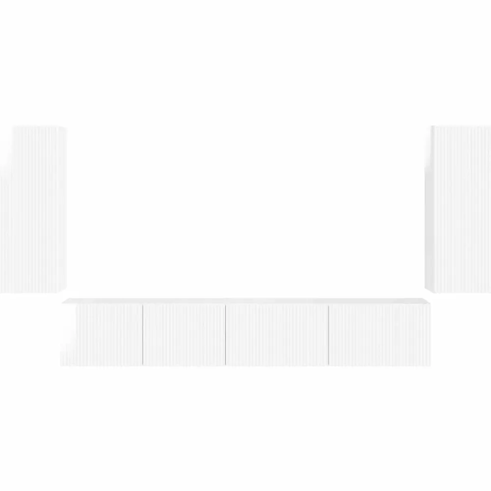 vidaXL Muebles Tv-Conjunto de mueble de TV 4 pcs Madera de ingeniería