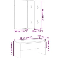 vidaXL Bancos-Conjunto de muebles de recibidor con cajón 4 pcs