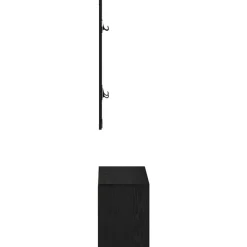 vidaXL Bancos-Conjunto de muebles de recibidor con cajón 4 pcs