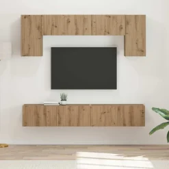 vidaXL Conjunto de mueble de TV 4 pcs Madera de ingeniería