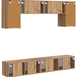 vidaXL Conjunto de mueble de TV 4 pcs Madera de ingeniería
