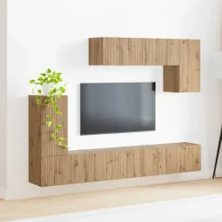 vidaXL Conjunto de mueble de TV 4 pcs Madera de ingeniería