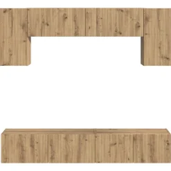 vidaXL Conjunto de mueble de TV 4 pcs Madera de ingeniería