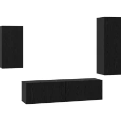 vidaXL Muebles Tv-Conjunto de mueble de TV 4 pcs Madera de ingeniería