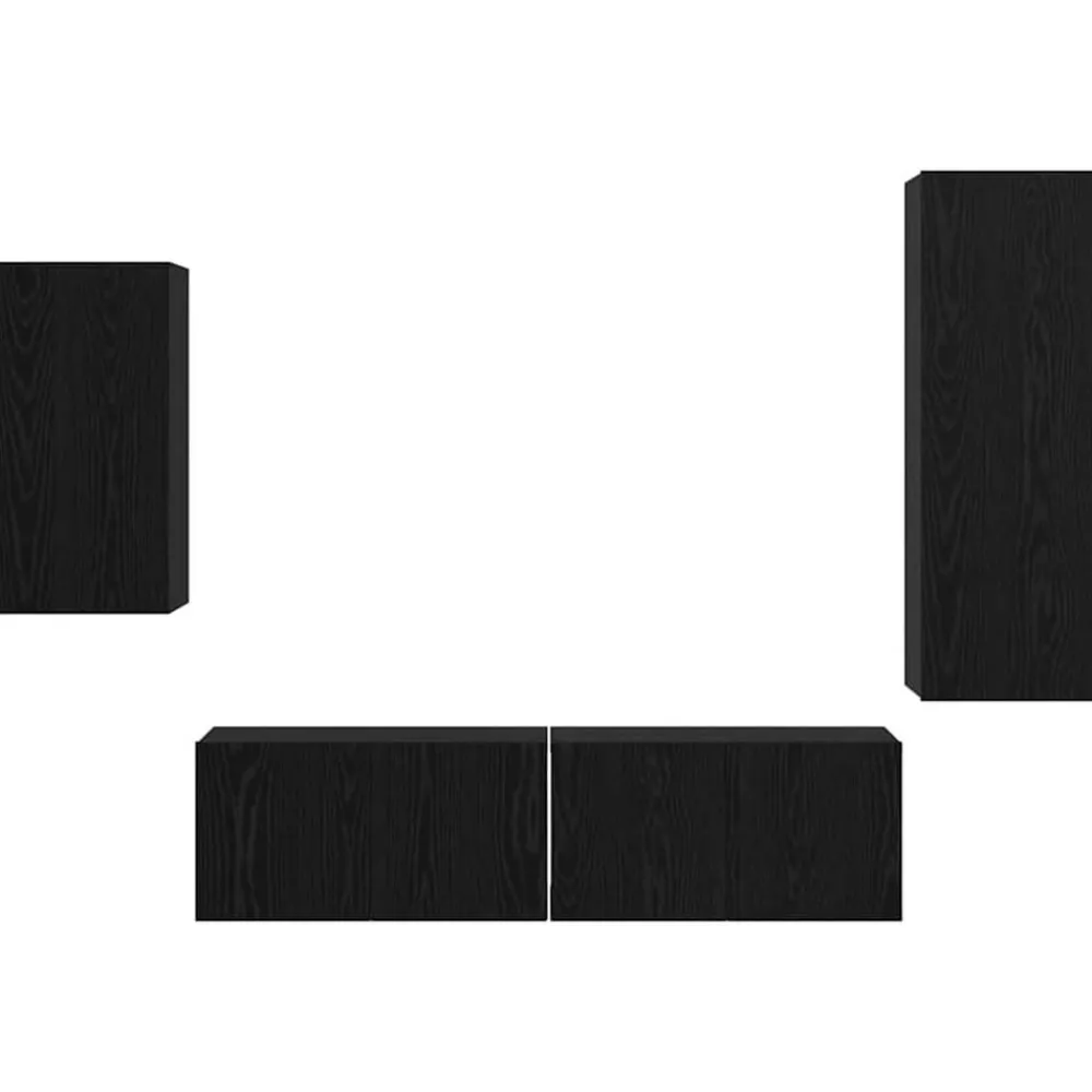 vidaXL Muebles Tv-Conjunto de mueble de TV 4 pcs Madera de ingeniería
