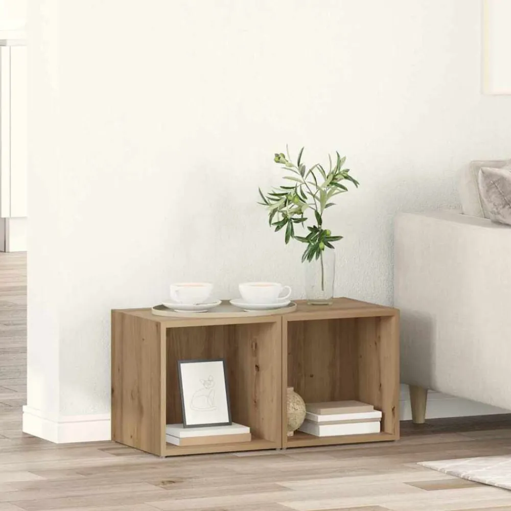 vidaXL Conjunto de mueble de TV 2 pcs Roble artesanal Roble artisan Best