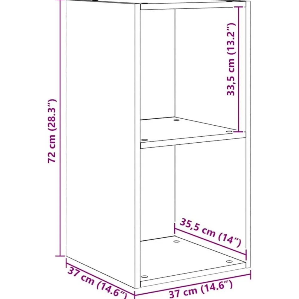 vidaXL Conjunto de mueble de TV 37 x 37 x 107 cm Madera vieja Discount