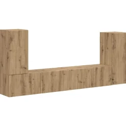 vidaXL Conjunto de mueble de TV 4 pcs Roble artesanal Roble artisan Best