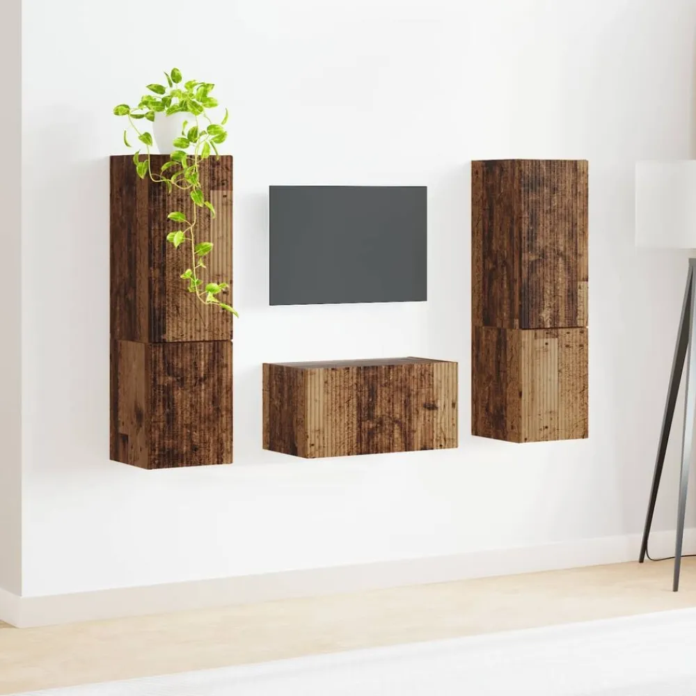 vidaXL Muebles Tv-Conjunto de mueble de TV 5 pcs
