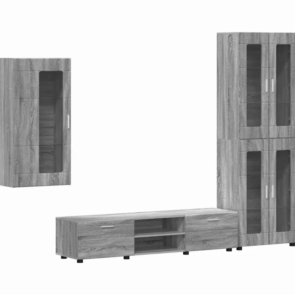 vidaXL Conjunto de mueble de TV con cajón FLORIN Gris sonoma Online