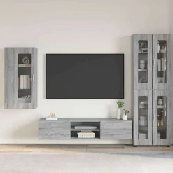 vidaXL Conjunto de mueble de TV con cajón FLORIN Gris sonoma Online