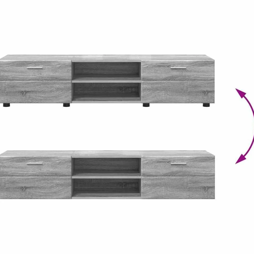 vidaXL Conjunto de mueble de TV con cajón FLORIN Gris sonoma Online