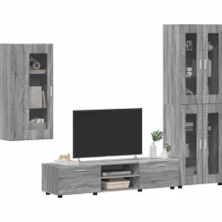 vidaXL Conjunto de mueble de TV con cajón FLORIN Gris sonoma Online