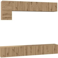vidaXL Conjunto de mueble de TV 5 pcs Roble artesanal Roble artisan