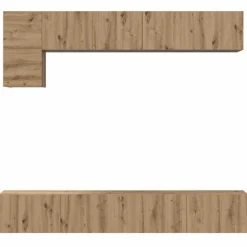 vidaXL Conjunto de mueble de TV 5 pcs Roble artesanal Roble artisan